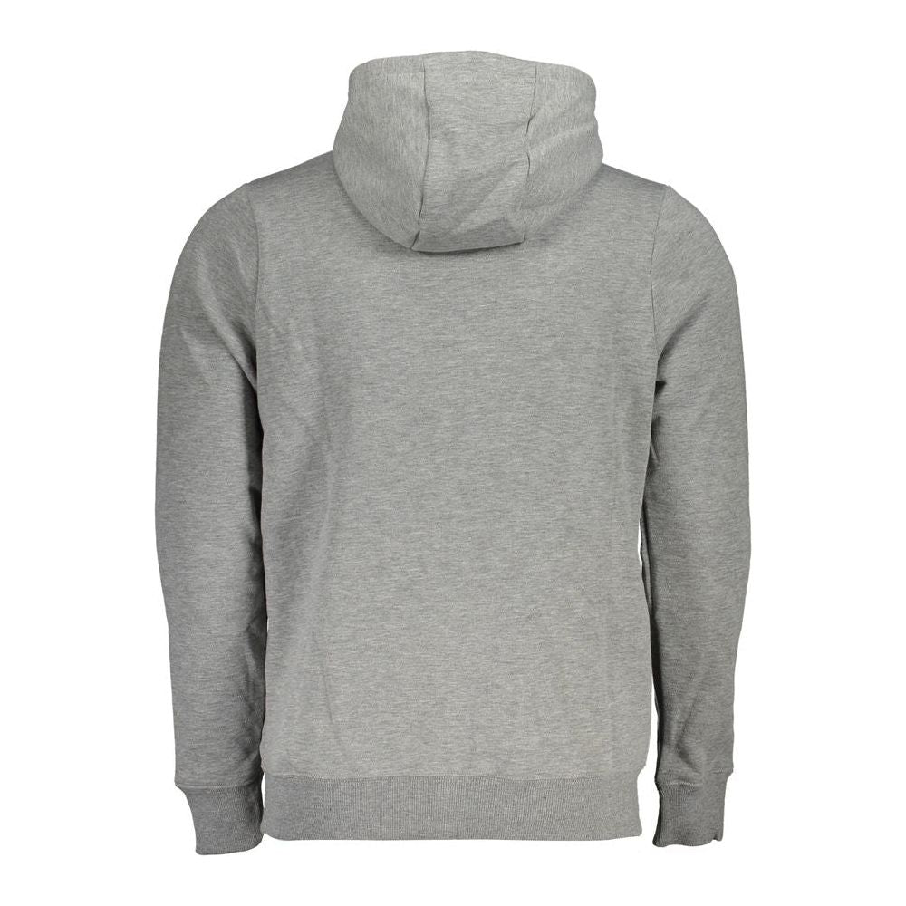 Sleek Gray Hooded Fleece Sweatshirt