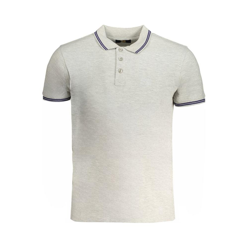 Gray Cotton Polo Shirt