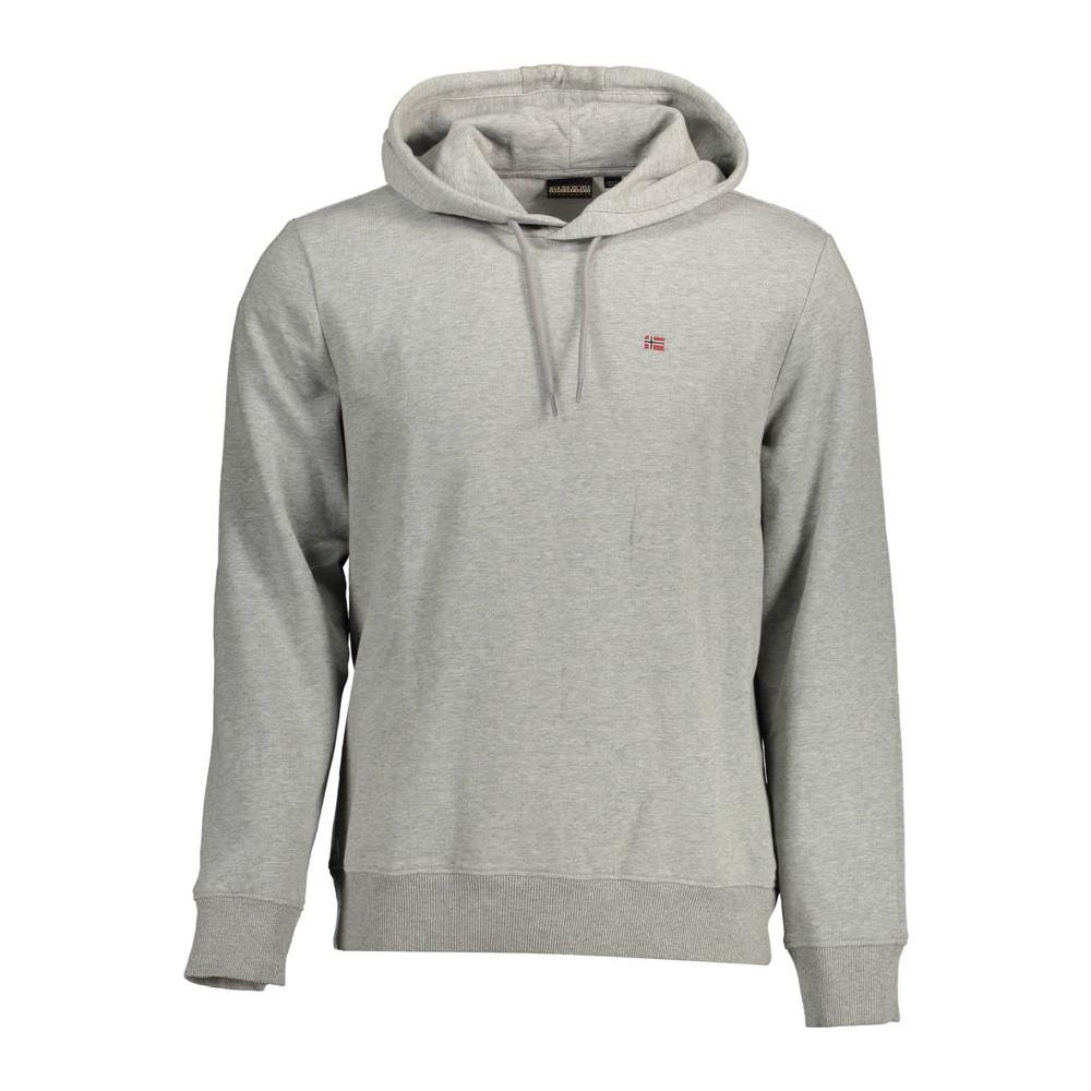 Chic Gray Organic Cotton Blend Hoodie