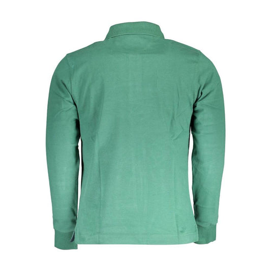 La Martina Elegant Long Sleeve Green Polo La Martina