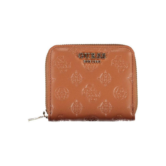 Chic Brown Contrasting Detail Wallet