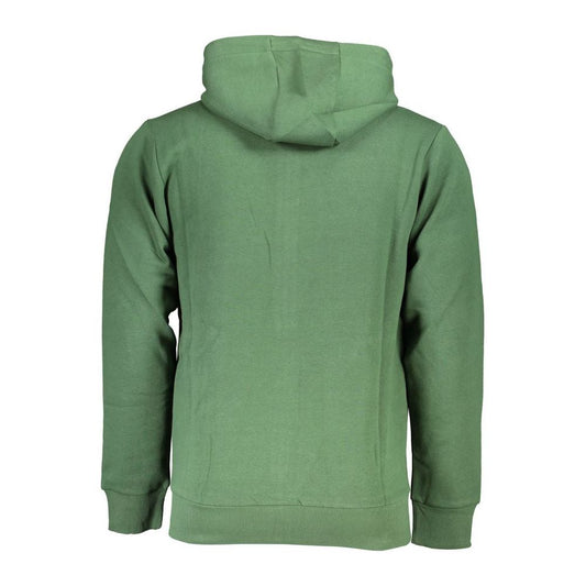 U.S. Grand Polo Chic Green Hooded Sweatshirt with Elegant Embroidery U.S. Grand Polo