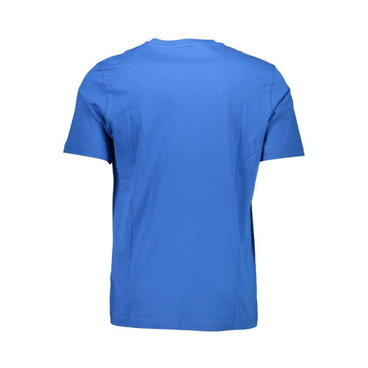 Sleek Blue Crew Neck Cotton Tee