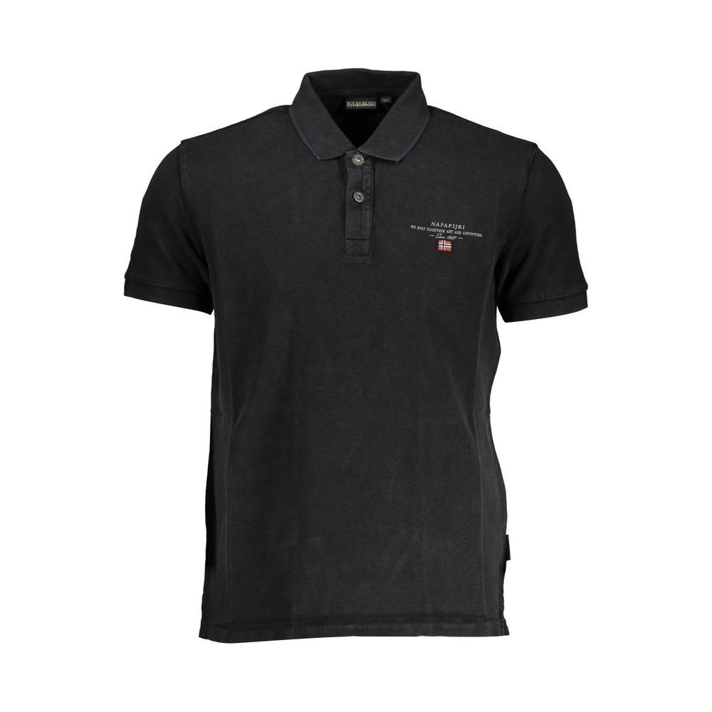 Classic Black Embroidered Polo Shirt