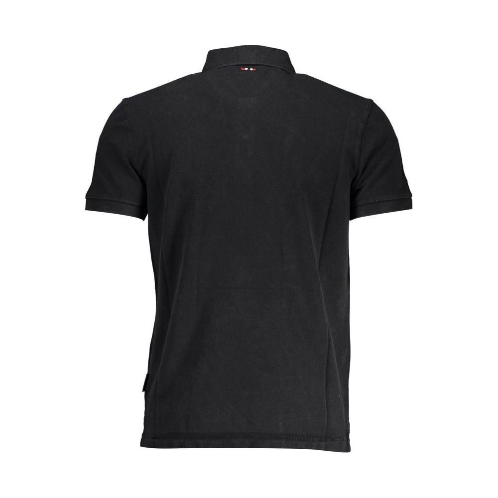 Classic Black Embroidered Polo Shirt