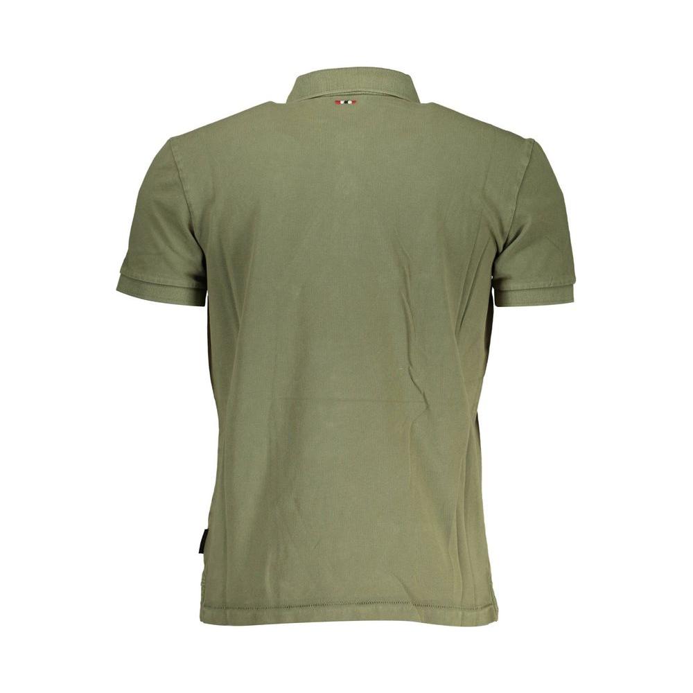 Timeless Green Embroidered Cotton Polo