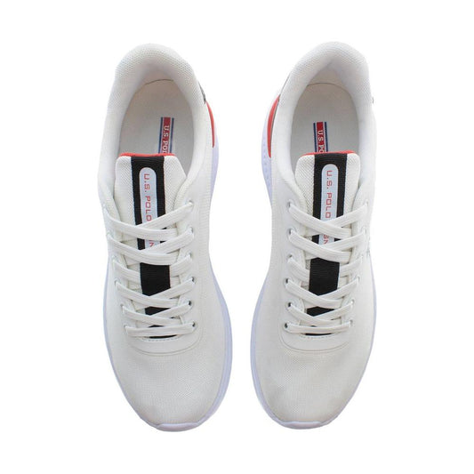 Sleek White Sports Sneakers with Contrasting Accents