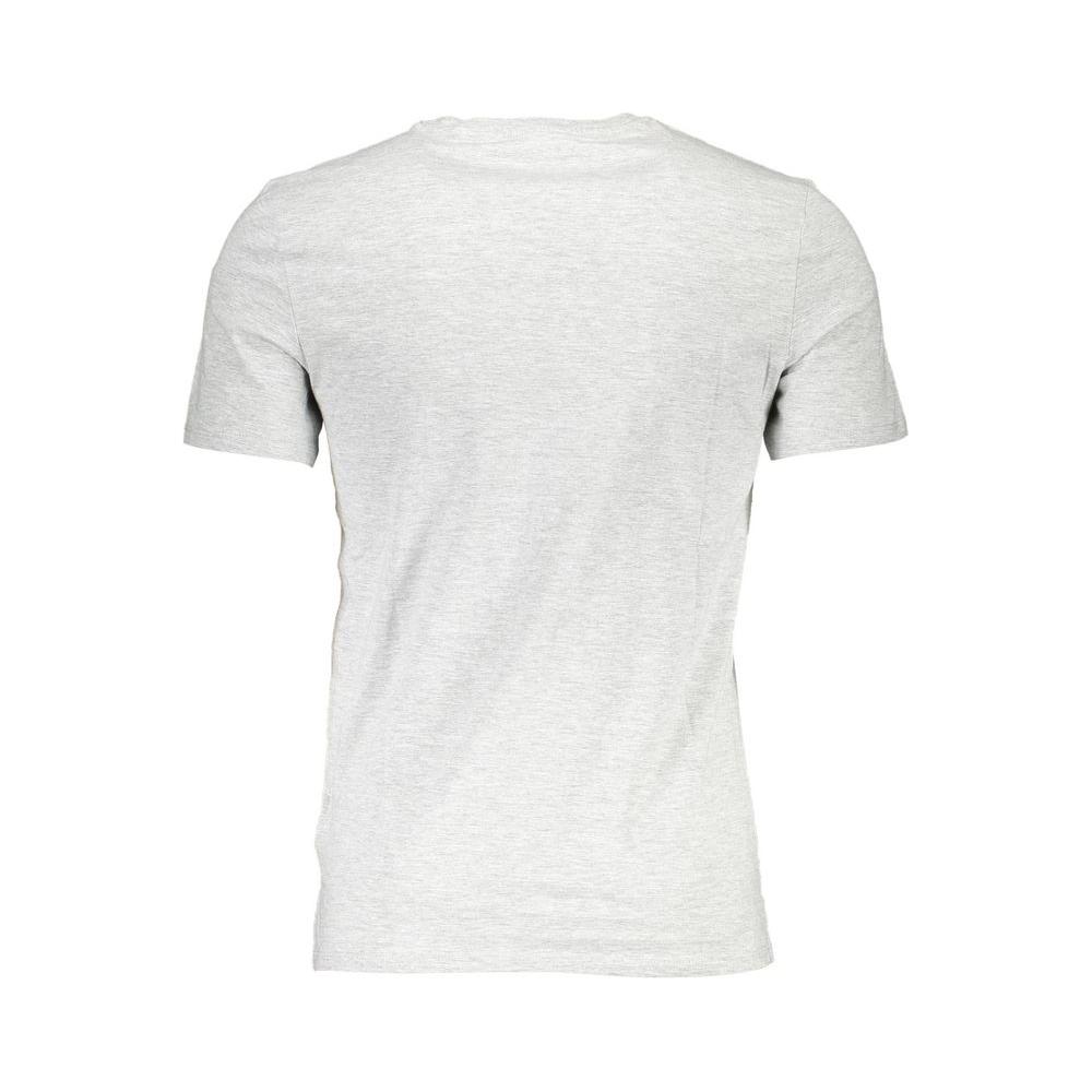 Chic Gray Slim Fit Logo Tee