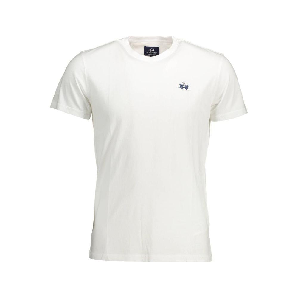 Elegant White Embroidered Tee for Men