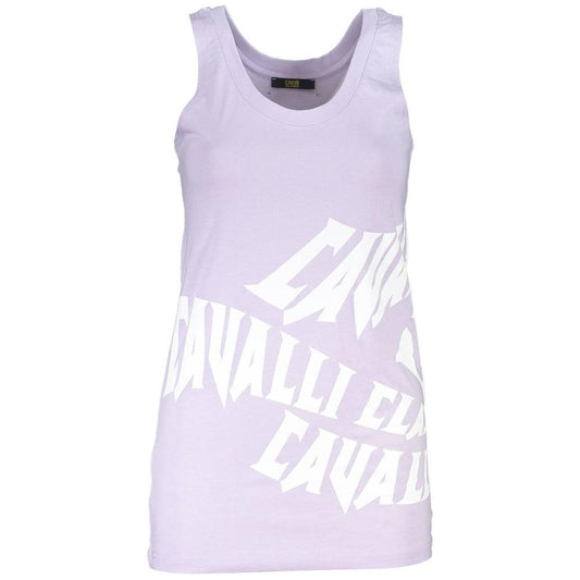 Elegant Purple Round Neckline Tank Top