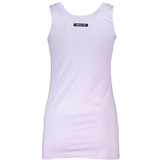 Cavalli Class Elegant Purple Round Neckline Tank Top Cavalli Class