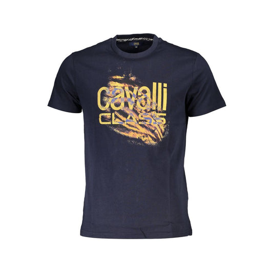 Cavalli Class Blue Cotton T-Shirt Cavalli Class