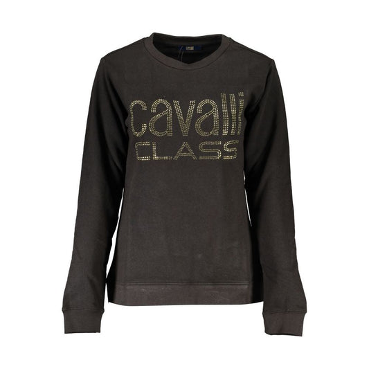 Cavalli Class Black Cotton Sweater Cavalli Class