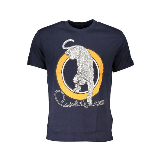 Cavalli Class Blue Cotton T-Shirt Cavalli Class