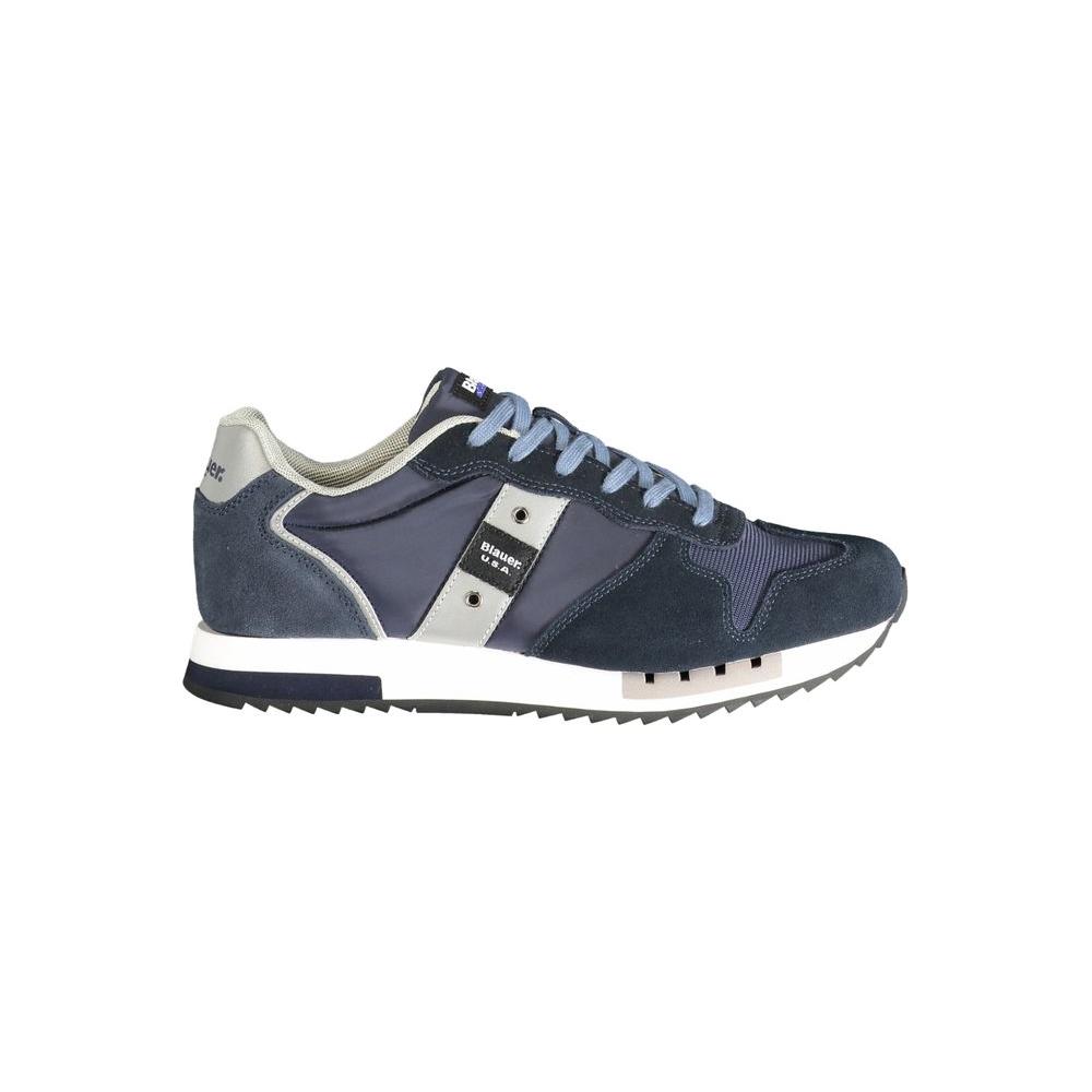 Blue Polyester Sneaker