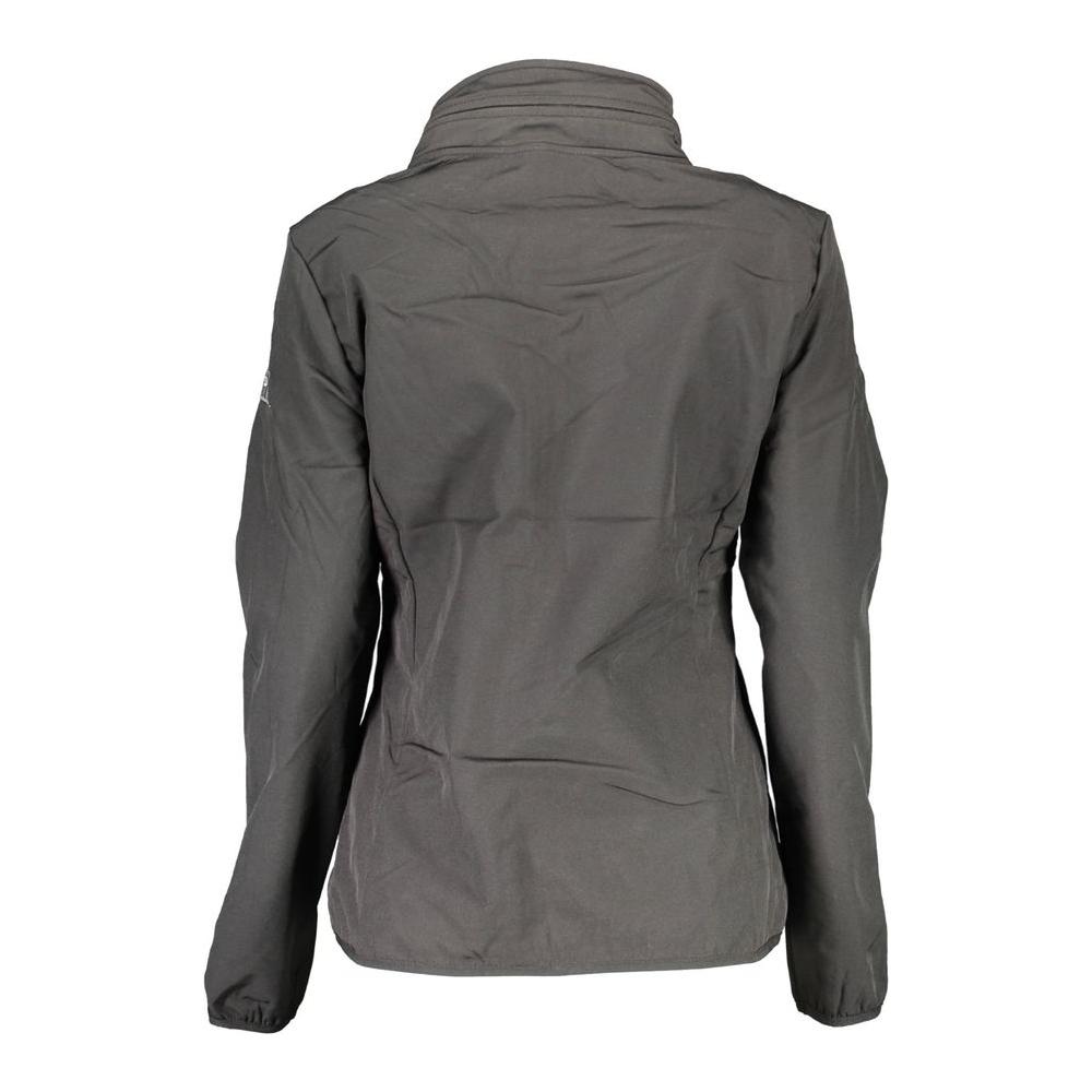 Sleek Black Sports Jacket with Removable Hood