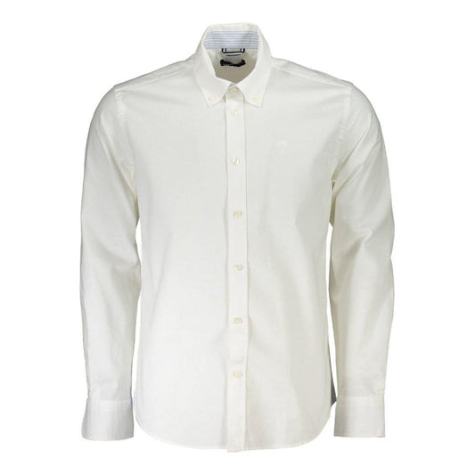 Elegant White Cotton Button-Down Shirt North Sails