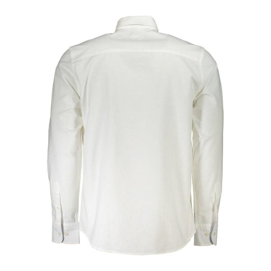 Elegant White Cotton Button-Down Shirt North Sails