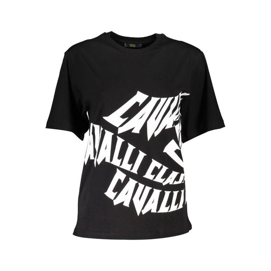 Cavalli Class Elegant Print Logo Tee with Round Neckline Cavalli Class