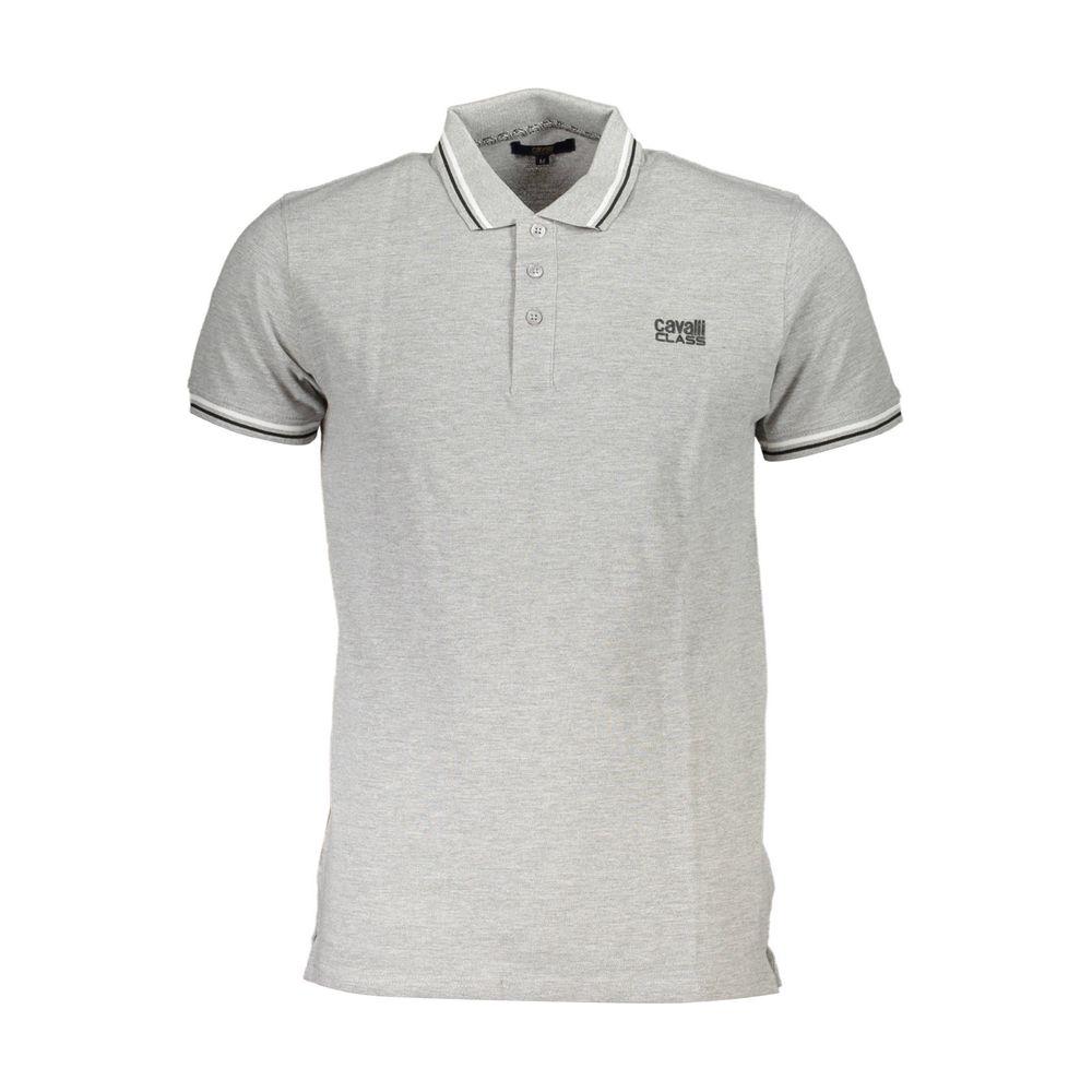 Gray Cotton Polo Shirt