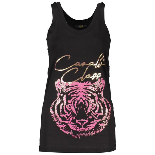 Cavalli Class Elegant Wide Shoulder Printed Tank Top Cavalli Class