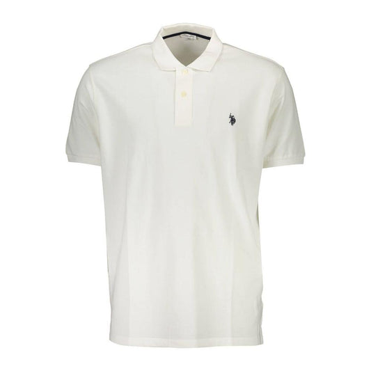 U.S. POLO ASSN. Chic White Embroidered Polo for Men U.S. POLO ASSN.