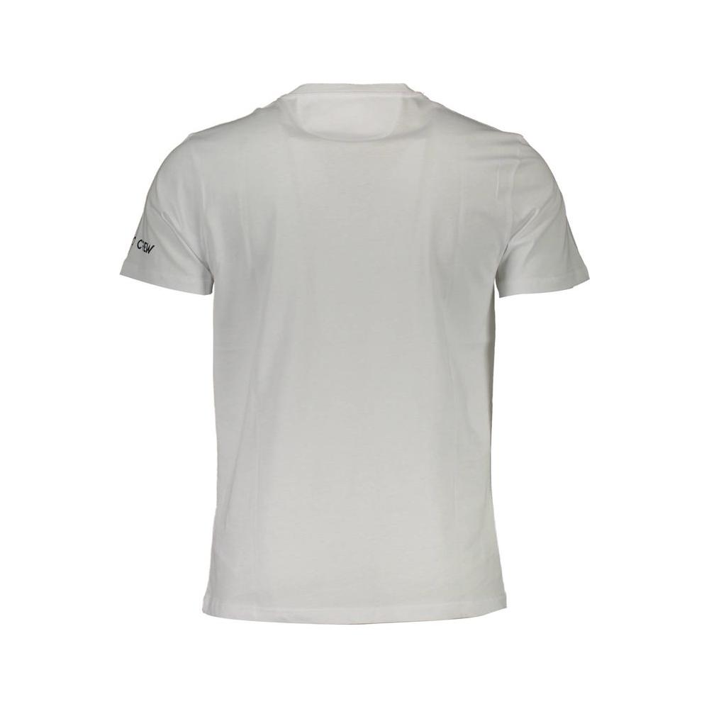 Embroidered Logo White Tee for Men