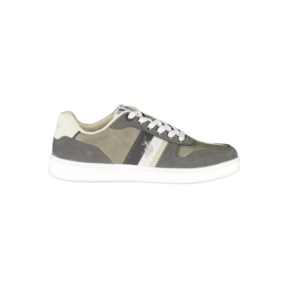 Sleek Gray Lace-Up Sports Sneakers