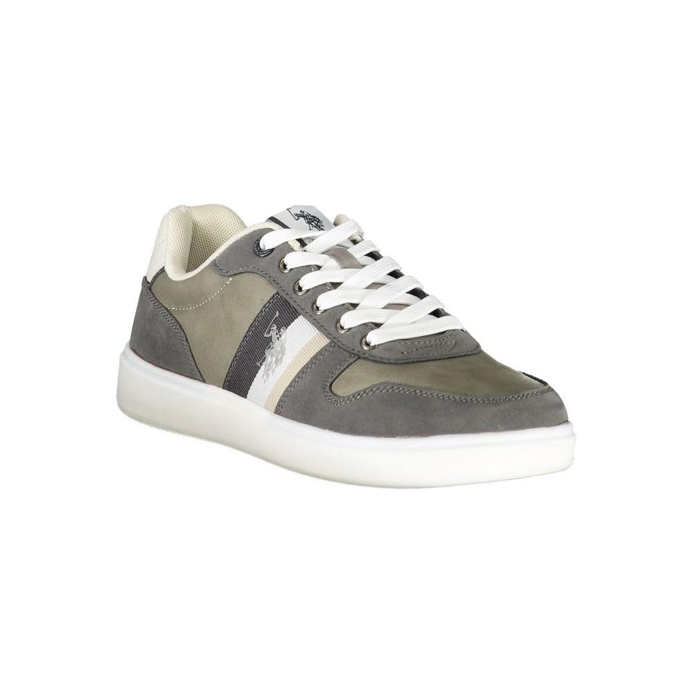 Sleek Gray Lace-Up Sports Sneakers