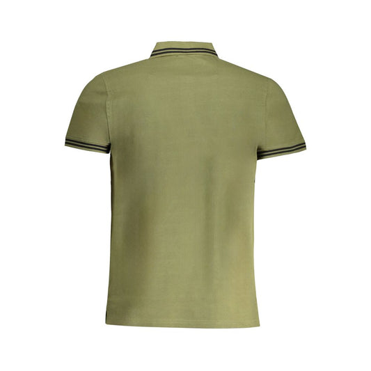 Cavalli Class Green Cotton Polo Shirt Cavalli Class