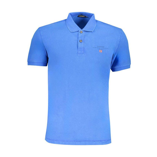 Blue Cotton Polo Shirt