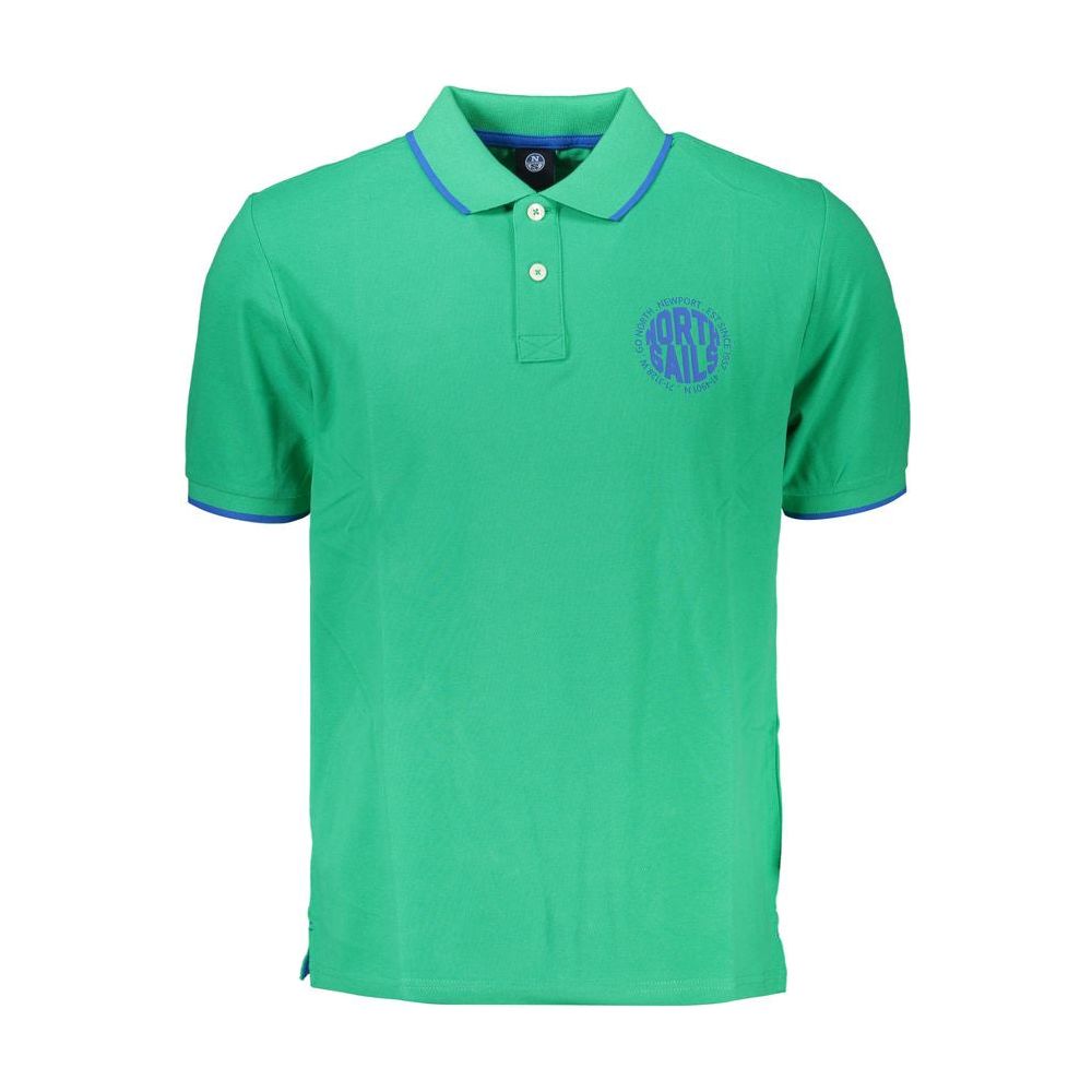 Green Cotton Polo Shirt