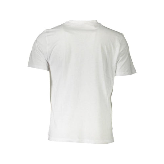 Crisp White Cotton Tee with Signature Print