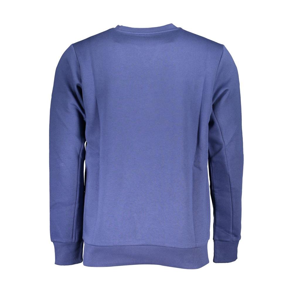 Chic Fleece Crew Neck Sweater in Blue