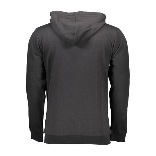 Elegant Black Hooded Zip Sweatshirt