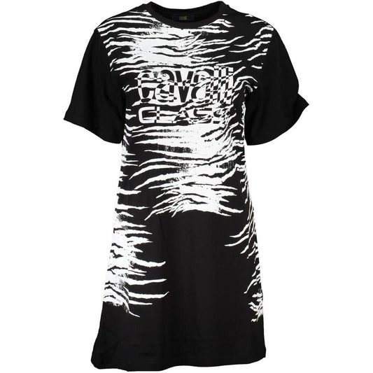 Elegant Short Sleeve Printed Dress Cavalli Class