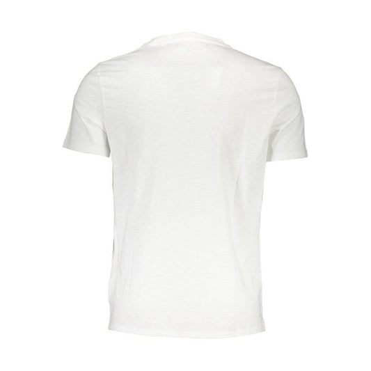 Guess Jeans Chic Embroidered Pocket Tee in Pure White Guess Jeans