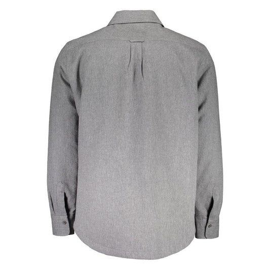 Elegant Gray Cotton Long-Sleeved Men's Shirt Gant