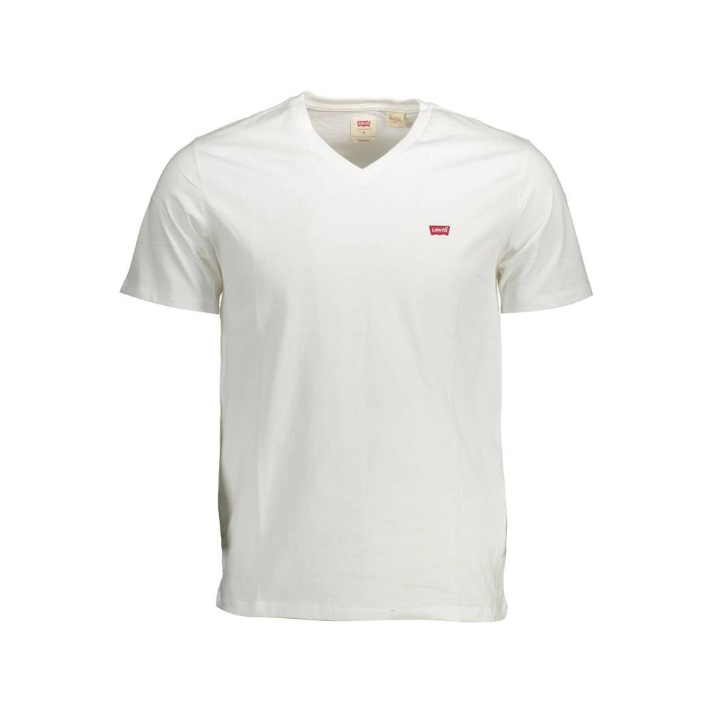 Classic V-Neck White Cotton Tee