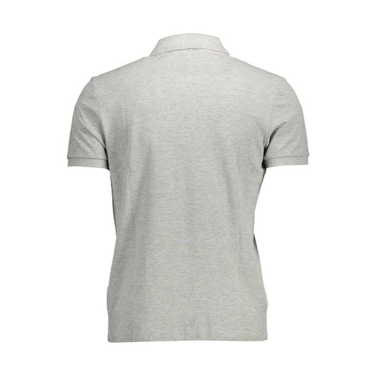 Elegant Gray Short-Sleeved Polo Shirt