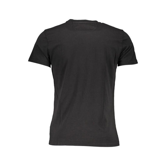 Elegant Embroidered Black Cotton Tee