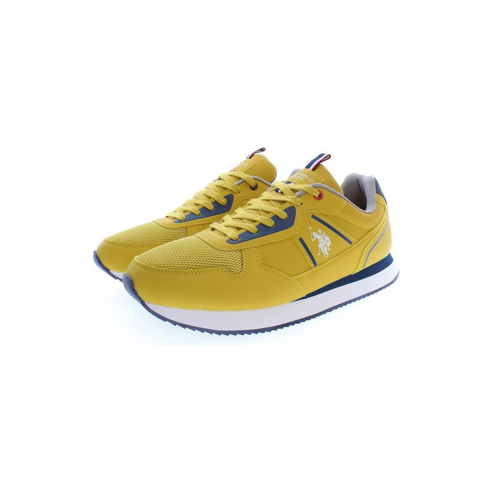 Radiant Yellow Lace-Up Sport Sneakers