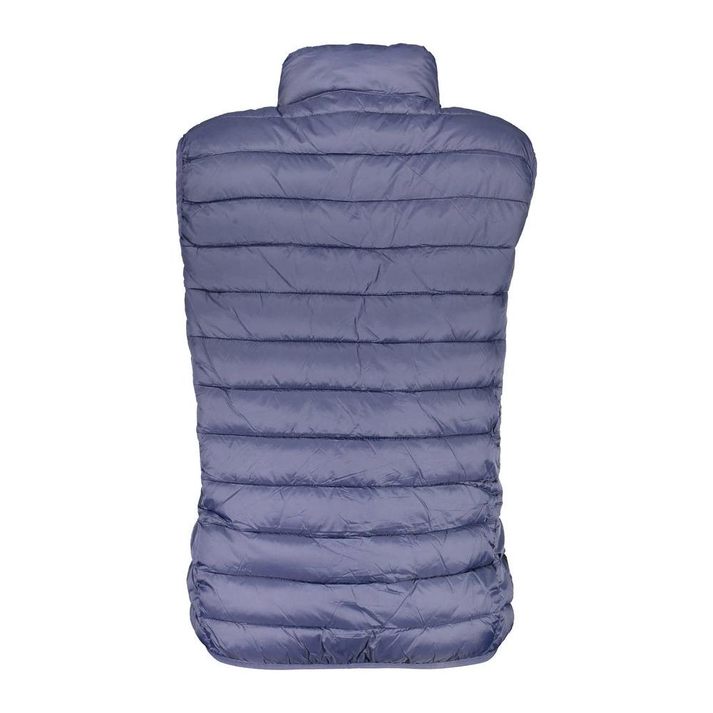 Sleek Sleeveless Men's Blue Polyamide Jacket