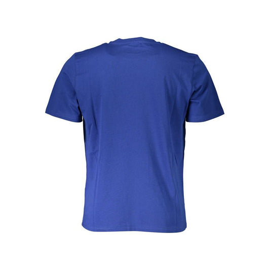 Chic Blue Cotton Tee with Iconic Logo