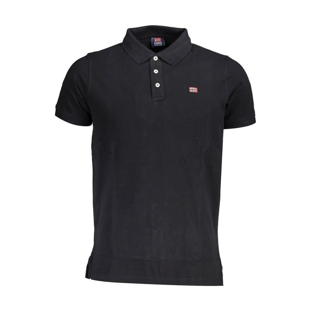 Black Cotton Polo Shirt