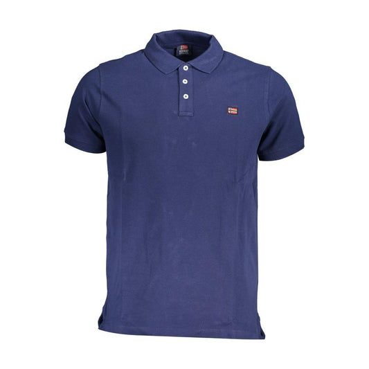 Blue Cotton Polo Shirt