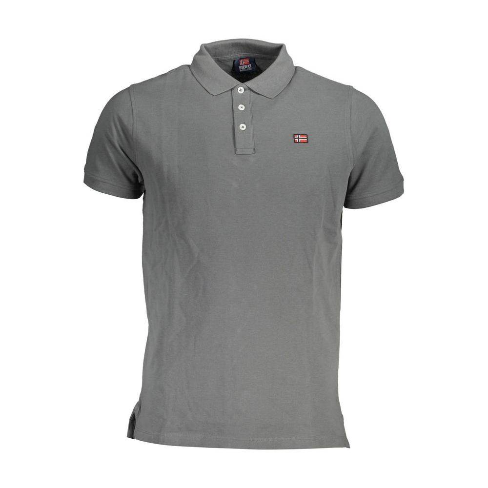 Gray Cotton Polo Shirt