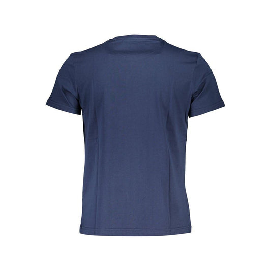 Elegant Blue Cotton Tee with Signature Print La Martina