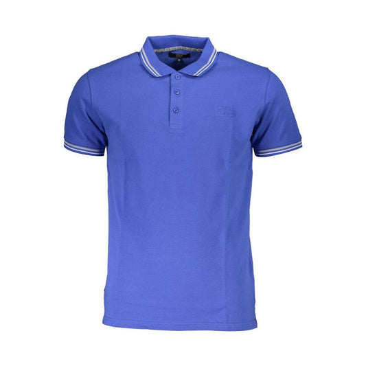 Blue Cotton Polo Shirt