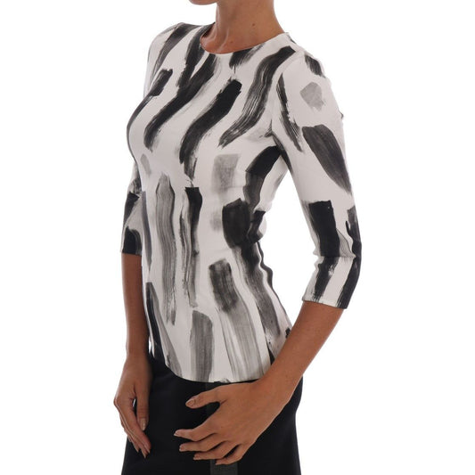 Elegant Striped Stretch Blouse